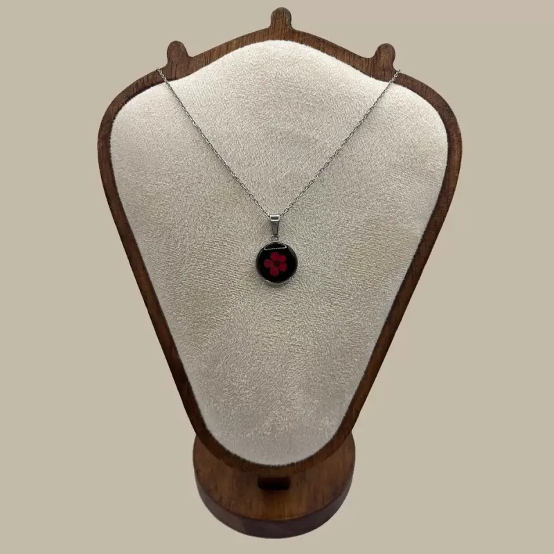 Exquise handgemaakte bloemenketting in RVS, verstelbaar en duurzaam