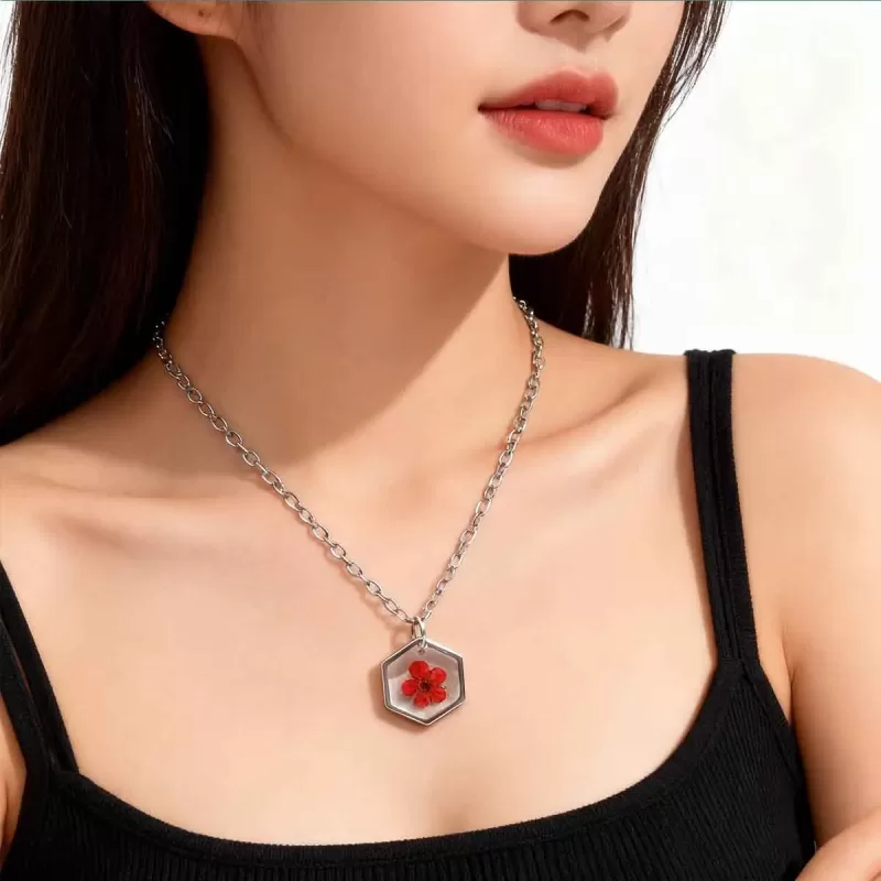 Close-up van ketting, een origineel Sinterklaas of Kerst cadeau.